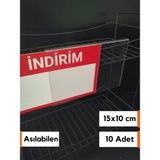 Şeffaf Etiket 10 adet Pvc Şeffaf Etiketlik Tele Cama Geçme Asma Takılabilir Ürün Raf Etiketlik Cebi Depolar Tel Raflar Sallanan Asılan Takılan Etiketlik - 15x10 cm