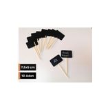 Şeffaf Etiket 10 Adet Saplama Etiketlik Siyah Silinebilir( 7,5x5 cm) A8 Etiket Saplı Batırma Etiket Kafe Vitrin