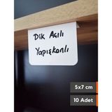 Şeffaf Etiket 10 Adet Silinebilir Beyaz Etiket Dekoratif Etiket isimlik Dik Açılı Yapışkanlı Raf Etiketi Beyaz PVC isim Panosu Vitrin Etiketi Kafe Tatlı Etiketi Parlak Beyaz Etiket Ürün Etiketi - Raf Altı - 5x7 cm