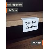 Şeffaf Etiket 10 Adet Silinebilir Beyaz Etiket Dekoratif Etiket isimlik Dik Açılı Yapışkanlı Raf Etiketi Beyaz PVC isim Panosu Vitrin Etiketi Kafe Tatlı Etiketi Parlak Beyaz Etiket Ürün Etiketi - Raf Üstü - 5x7 cm