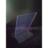 Şeffaf Etiket 5 Adet Pvc A6 Etiketlik Menülük Broşürlük 10X15 cm Halı Mobilya Ürün Etiketliği A6 Masaüstü Föylük - Dikey Arkaya Yatık