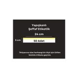 Şeffaf Etiket 50 ad PVC Etiketlik Yapışkanlı 24x5 cm Raf Etiket Cebi Yapışkanlı Şeffaf Ürün Etiketliği isimlik