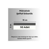 Şeffaf Etiket 50 Ad Pvc Magnet Etiketlik Mıknatıslı 10x3 Cm Raf Etiket Cebi Şeffaf Ürün Etiketliği İsimlik