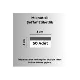 Şeffaf Etiket 50 Ad Pvc Magnet Etiketlik Mıknatıslı 6x3 Cm Raf Etiket Cebi Şeffaf Ürün Etiketliği İsimlik