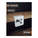 Şeffaf Etiket 50 Ad Silinebilir PVC Beyaz Etiket 5x5 cm Fiyat Ürün Raf Etiket isimlik Karatahta Dik Yapışkanlı