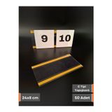 Şeffaf Etiket 50 Adet C Tipi 24x8 Cm Depo Ürün Etiketliği Şeffaf Yapışkanlı Etiketlik isimlik Raf Fiyat Etiketliği