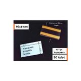 Şeffaf Etiket 50 Adet C Tipi 6x10 Cm Depo Ürün Etiketliği Şeffaf Yapışkanlı Etiketlik Isimlik Raf Fiyat Etiketliği