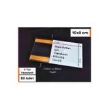 Şeffaf Etiket 50 Adet C Tipi 8x10 Cm Depo Ürün Etiketliği Şeffaf Yapışkanlı Etiketlik Isimlik Raf Fiyat Etiketliği