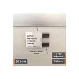 Şeffaf Etiket 50 Adet C Tipi Mıknatıslı Magnetli PVC Etiketlik İsimlik (5X5 CM) Dolap Kapakları Karekod Isimlik