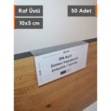 Şeffaf Etiket 50 Adet Pvc Şeffaf Etiketlik Isimlik Yapışkanlı Dik Açılı Etiket Cebi Plastik L Etiketlik Parlak Etiket Kart Koyma Cebi Etiket Koruyucu Cep - Raf Üstü - 10x5 cm