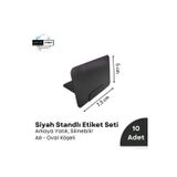 Şeffaf Etiket A8 Silinebilir Karatahta Etiket Seti Ayaklı Standlı Siyah Etiket Takımı Kafe Masa Raf Vitrin Etiketi