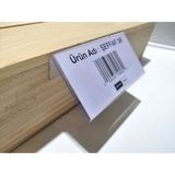 Şeffaf Etiket Pvc 5X10 cm Etiketlik Yapışkanlı Şeffaf Açılı Raf Etiketliği Isim Ürün Etiketi Etiket Cebi - 10 Adet
