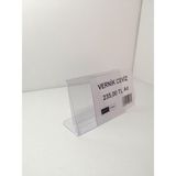 Şeffaf Etiket Pvc Etiketlik Isimlik Ayaklı Arkaya Yatık Plastik Etiketlik Cep Stand Ürün Etiket Koruyucu Cep Ayaklı Stand Plastik Kart Koruyucu - 10 Adet - 6x9 cm