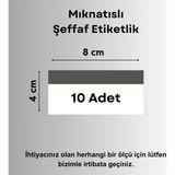 Şeffaf Etiket Pvc Etiketlik Isimlik Mıknatıslı Magnet Etiketlik Metal Raflar Depo Rafları Için Mıknatıs Etiketlik Etiket Koruyucu Cep - 10 Adet - 8x4 cm