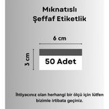 Şeffaf Etiket Pvc Etiketlik Isimlik Mıknatıslı Magnet Etiketlik Metal Raflar Depo Rafları Için Mıknatıs Etiketlik Etiket Koruyucu Cep - 50 Adet - 6x3 cm