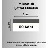 Şeffaf Etiket Pvc Etiketlik Isimlik Mıknatıslı Magnet Etiketlik Metal Raflar Depo Rafları Için Mıknatıs Etiketlik Etiket Koruyucu Cep - 50 Adet - 8x4 cm