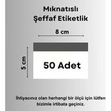 Şeffaf Etiket Pvc Etiketlik Isimlik Mıknatıslı Magnet Etiketlik Metal Raflar Depo Rafları Için Mıknatıs Etiketlik Etiket Koruyucu Cep - 50 Adet - 8x5 cm