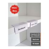 Şeffaf Etiket Pvc Etiketlik Raf Önü Dik Yapışkanlı 5x2 cm Vitrin Etiketliği, Raf Önü Etiketlik Isimlik - 10 Adet