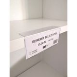 Şeffaf Etiket Pvc Etiketlik Raf Önü Dik Yapışkanlı 8x4 cm Vitrin Etiketliği, Raf Önü Etiketlik Isimlik - 10 Adet