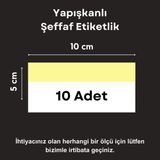 Şeffaf Etiket Pvc Etiketlik Yapışkanlı Cep Etiketlik Isimlk Raf Etiketliği Ürün Fiyat Etiketi Şeffaf Etiket Koruyucu Cep - 10 Adet - 10x5 cm