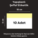 Şeffaf Etiket Pvc Etiketlik Yapışkanlı Cep Etiketlik Isimlk Raf Etiketliği Ürün Fiyat Etiketi Şeffaf Etiket Koruyucu Cep - 10 Adet - 10x6 cm