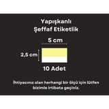 Şeffaf Etiket Pvc Etiketlik Yapışkanlı Cep Etiketlik Isimlk Raf Etiketliği Ürün Fiyat Etiketi Şeffaf Etiket Koruyucu Cep - 10 Adet - 5x2,5 cm