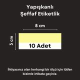 Şeffaf Etiket Pvc Etiketlik Yapışkanlı Cep Etiketlik Isimlk Raf Etiketliği Ürün Fiyat Etiketi Şeffaf Etiket Koruyucu Cep - 10 Adet - 8x3 cm