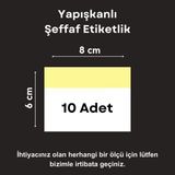 Şeffaf Etiket Pvc Etiketlik Yapışkanlı Cep Etiketlik Isimlk Raf Etiketliği Ürün Fiyat Etiketi Şeffaf Etiket Koruyucu Cep - 10 Adet - 8x6 cm