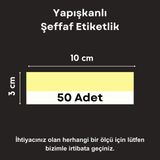 Şeffaf Etiket Pvc Etiketlik Yapışkanlı Cep Etiketlik Isimlk Raf Etiketliği Ürün Fiyat Etiketi Şeffaf Etiket Koruyucu Cep - 50 Adet - 10x3 cm