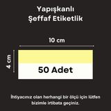 Şeffaf Etiket Pvc Etiketlik Yapışkanlı Cep Etiketlik Isimlk Raf Etiketliği Ürün Fiyat Etiketi Şeffaf Etiket Koruyucu Cep - 50 Adet - 10x4 cm