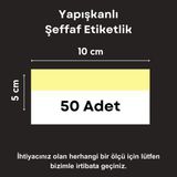 Şeffaf Etiket Pvc Etiketlik Yapışkanlı Cep Etiketlik Isimlk Raf Etiketliği Ürün Fiyat Etiketi Şeffaf Etiket Koruyucu Cep - 50 Adet - 10x5 cm
