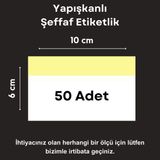 Şeffaf Etiket Pvc Etiketlik Yapışkanlı Cep Etiketlik Isimlk Raf Etiketliği Ürün Fiyat Etiketi Şeffaf Etiket Koruyucu Cep - 50 Adet - 10x6 cm