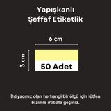 Şeffaf Etiket Pvc Etiketlik Yapışkanlı Cep Etiketlik Isimlk Raf Etiketliği Ürün Fiyat Etiketi Şeffaf Etiket Koruyucu Cep - 50 Adet - 6x3 cm