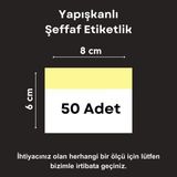 Şeffaf Etiket Pvc Etiketlik Yapışkanlı Cep Etiketlik Isimlk Raf Etiketliği Ürün Fiyat Etiketi Şeffaf Etiket Koruyucu Cep - 50 Adet - 8x6 cm