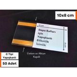 Şeffaf Etiket Pvc Yapışkanlı Etiketlik Isimlik C Tipi Kağıt Tutucu Cep Plastik Isimlik Raf Etiketliği Fiyat Ürün Etiket - 50 Adet - 10x8 cm