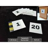 Şeffaf Etiket Pvc Yapışkanlı Sayı Takımı 5x5 cm Peçetelik Numara Seti Karekod Dolap Kapağı Isimlik Numaratör Plastik Etiketlik Isimlik - Beyaz - 1 - 20