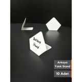 Şeffaf Etiket Silinebilir Beyaz Etiket Dekoratif Etiket isimlik Arkaya Yatık Açılı Etiket Standı Raf Etiketi Beyaz PVC isim Panosu Vitrin Etiketi Kafe Tatlı Etiketi Parlak Beyaz Etiket Ürün Etiketi - 10 Adet - Baklava Stand