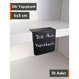 Şeffaf Etiket Silinebilir Dik Açılı Siyah Etiket Yapışkanlı Dekoratif Etiket isimlik Mat Karatahta Vitrin Etiketi Ürün Bilgilendirme Elemanı Raf Etiketi Tatlı Kahve Pasta Etiketi - Raf Üstü - 5x5 cm
