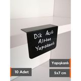 Şeffaf Etiket Silinebilir Dik Açılı Siyah Etiket Yapışkanlı Dekoratif Etiket isimlik Mat Karatahta Vitrin Etiketi Ürün Bilgilendirme Elemanı Raf Etiketi Tatlı Kahve Pasta Etiketi - Raf Üstü - 5x7 cm (Yatay)