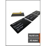 Şeffaf Etiket Silinebilir Siyah Etiket Düz Yapışkanlı Raf Etiketi Karatahta isimlik Dekoratif Etiket Vitrin Etiketi Ürün Bilgilendirme Elemanı Mat Siyah Ürün Etiketi - 10 Adet - 14x10 cm