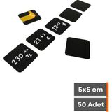 Şeffaf Etiket Silinebilir Siyah Etiket Düz Yapışkanlı Raf Etiketi Karatahta isimlik Dekoratif Etiket Vitrin Etiketi Ürün Bilgilendirme Elemanı Mat Siyah Ürün Etiketi - 50 Adet - 5x5 cm