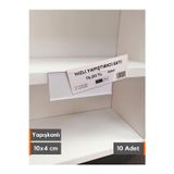 Şeffaf Etiket Yapışkanlı Profil Etiketlik Şeffaf Etiketlik 10x4 cm Raf Etiket Seti 10 Adet isimlik Ürün Etiketliği