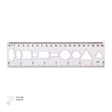 Şeffaf Geometrik Çizim Cetveli 20 Cm 2 Adet