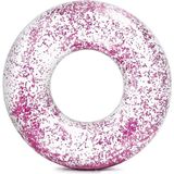 Şeffaf Glitter Tube Havuz ve Deniz Yüzme Simidi, 1.07CM, Turuncu Renk - Altın - Seçenek 1