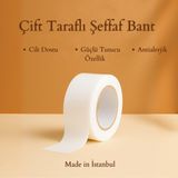 Şeffaf Göğüs Bandı Çift Taraflı Elbise Sabitleyici Bant Görünmez Vücut Yapışkanlı Bant 5 Metre 2 cm En - İkili Paket