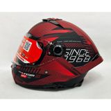 Şeffaf Güneş Vizörlü + Mt Thunder 4sv Luminence D5 Kapalı Kask Mat Kırmızı - Siyah