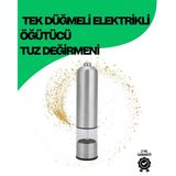Şeffaf Hazneli Elektrikli Tuz Karabiber Öğütücü Pilli Taşınabilir Mutfak Aleti P200709s8622