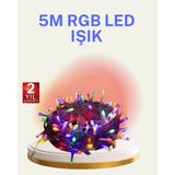 Şeffaf Kablolu 50 Ampullü 5 Metre LED Işık Dekoratif Aydınlatma - EC001Z-56E366 - Çok Renkli