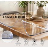 Şeffaf Kalın Masa Muşambası 2,3 Mm Net Kalınlık