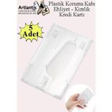 Şeffaf Kart Kılıfı Kimlik Ehliyet Kredi Kartı Koruyucu 5 Adet Pvc Plastik Kart Koruma Kabı